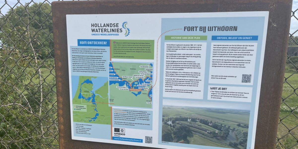Fort bij Uithoorn (in Amstelhoek) één dag open voor publiek