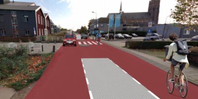 Impressie van het toekomstige kruispunt Julianalaan - Herenweg-Zuid.