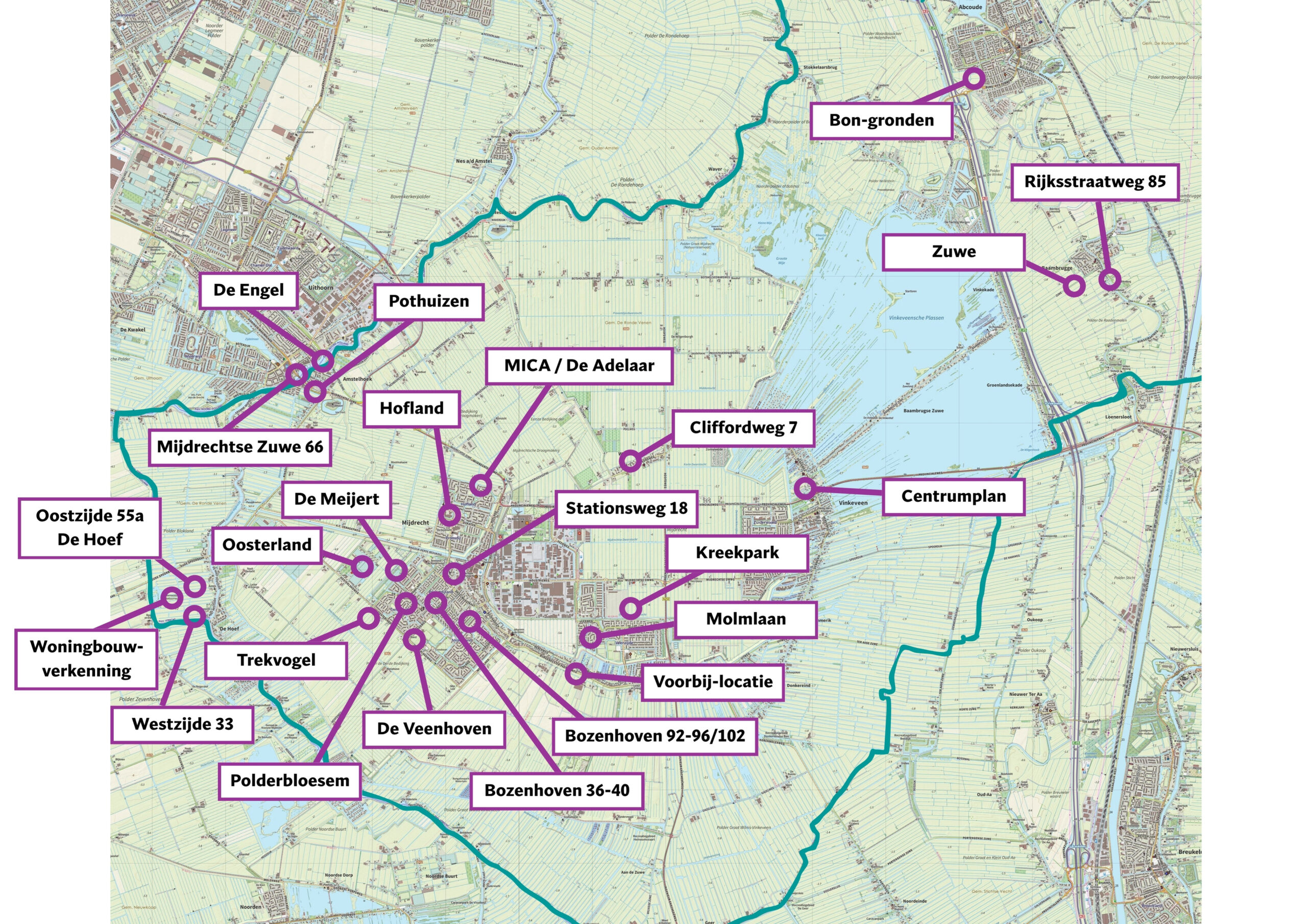 Woningbouwkaart De Ronde Venen
