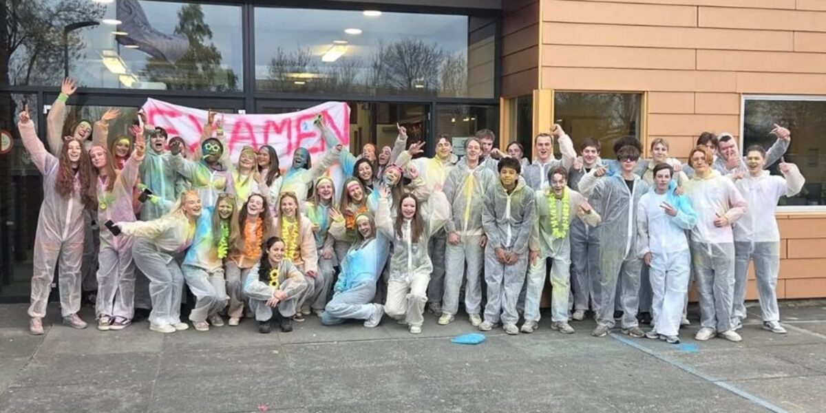 Examenstunt op VeenLanden College zorgt voor vrolijke ochtend