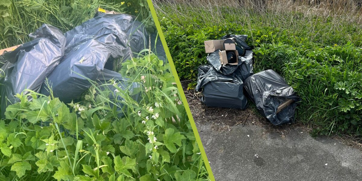 Opnieuw afval met lachgascilinders gedumpt bij Kerkvaart, afsluitpaal teruggeplaatst