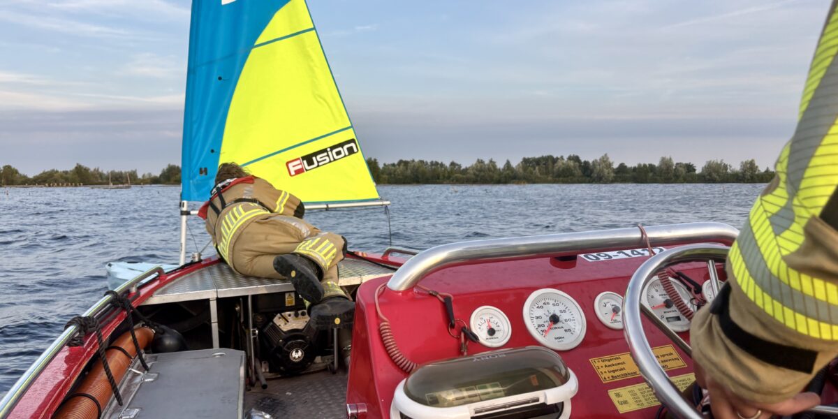 Omslaan van zeilbootje blijkt geen noodgeval: 